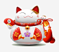 三维立体招财猫免抠图_新图网 https://www.ixintu.com