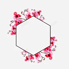 中国风水墨梅花边框高清素材 中国风 梅花 水墨 边框 元素 免抠png 设计图片 免费下载 页面网页 平面电商 创意素材