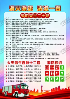 消防知识 【酷图网】消防知识,消防宣传单,漫画,彩页,宣传