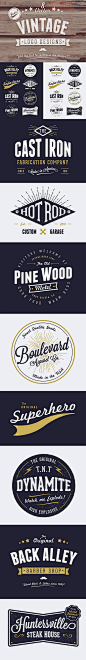 8 kostenlose Vintage-Logos als Vektordatei: 