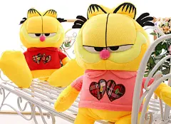 加菲猫毛绒公仔猫咪玩具抱枕布偶娃娃搞怪表情包玩偶可爱睡觉女孩-tmall.com天猫