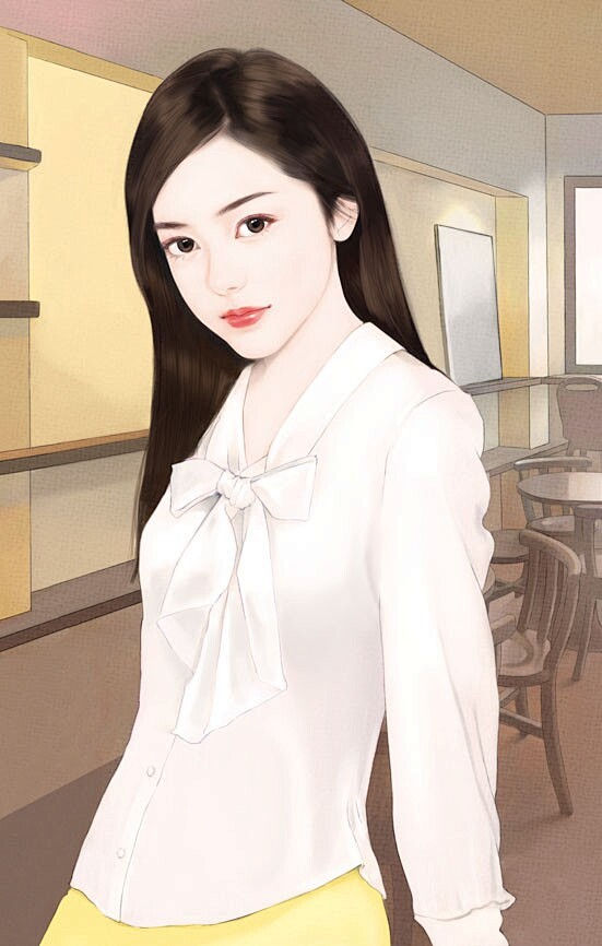 现代手绘插画女