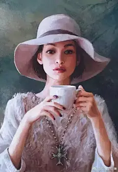 Mandy Jurgens
来自美国的美女插画师
擅长和专注于画人像，作品以女性为主
独特的光影氛围的塑造让笔下的人物美好而传神
#绘画##插画##油画##每天画唠##手绘##动漫#