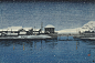惠比寿港（佐渡惠比寿港）的晚雪，来自系列纪念品，第二系列（旅程纪念品第二章）_全画作_全历史