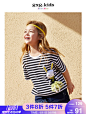 gxg kids女童短袖T恤3D奇趣可爱纯棉条纹上衣2018夏季新款童装-tmall.com天猫