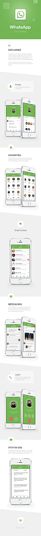 WhatsApp Redesign for iOS 8 (2014)