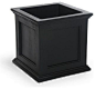 Mayne Black Plastic Outdoor Planter - Traditional - Outdoor Planters - by Lowe's: 