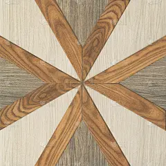 几何图案木地板和墙面马赛克装饰瓷砖