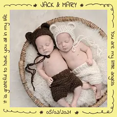 Babies Photo Template Romantic Fashion Simple Style Poster Instagram Post