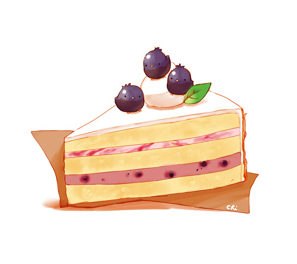 ブルーベリーのショートケーキ