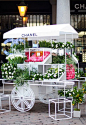 Chanel's Great promo. A pop up Flower stall! A bouquet of flower given with every Chanel perfume purchase.
