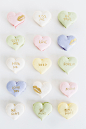 DIY conversation heart macarons | sugar & cloth