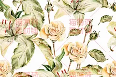 cm09紫阳花牡丹花树叶婚礼请柬贺卡印刷唯美水彩手绘素材-淘宝网