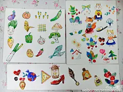 水彩画 手绘 插画 女孩 作者微博by 森眠子 小清新 少女心  花 童话 花花草草 步骤 教程 线稿 线条 水彩