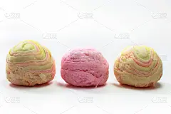 白底彩虹色中式面点