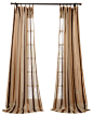 Carlton Taupe Linen Blend Stripe Sheer Curtain traditional curtains