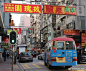 ☁︎  钢笔淡彩素材精选  香港街景～ ​  via  WAN_ART ​​​​