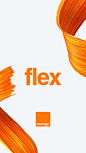 Orange Flex : For Orange Warsaw I developed a morphable brand sign / brand identity symbol of their new product: Orange Flex – a new kind of flexible subscription-based mobile plan that is manageable entirely through an app.