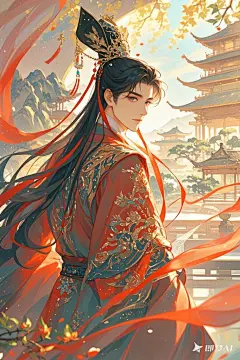 古装男，漫画风 (30)
