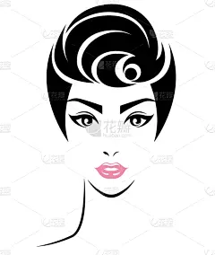 女人,品牌名称,发型,短发,计算机图标,正面视角,华丽的,自然美,头发,黑发