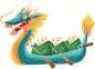 端午节放假通知插画手机海报_设计页－稿定设计