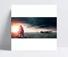 黄昏飞船海上降落|电影海报,飞船,海上,黄昏,美国,日落,太阳光,外星,星球,宇航员,降落,库珀,宇航服,星际穿越,图片素材,其他,Interstellar,背景素材,PSD分层,设计图库