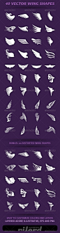 40 Wing Shapes - graphicriver.net/item/40-wing-shapes/1976862?ref=cruzine: 