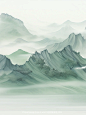 千里江山-绿野仙踪|国风山峦线条风景艺术画