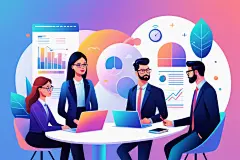 办公主题扁平风商务办公场景插画