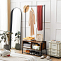 43 Hall Tree Benches To Win Back Your Organised Hallway : Take a step up in entryway storage with a stylish hall tree, laden with coat hooks, storage cubbies and shoe benches for a fresh and organised hallway.