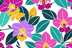 素雅的水彩兰花植物图片插画