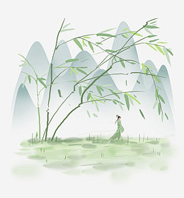 踏青春天树叶
