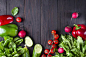 边框,健康食物,与众不同,柿子树,萝卜,菠菜,水平画幅,樱桃,膳食,布置