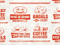 Rise-N-Shine branding design eggs diner breakfast retro type typopgraphy stamp texture graphic design vintage woodcut illustration travis pietsch design