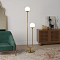 Corrigan Studio® Gavien 68" Novelty Floor Lamp Metal in Brown, Size 68.5 H x 15.13 W x 13.0 D in | Wayfair