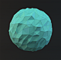 Teal Low Poly Sphere by ~error-23 on deviantART