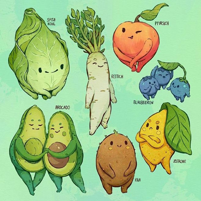 #设计美学#  #插画#
可可爱爱的蔬菜...