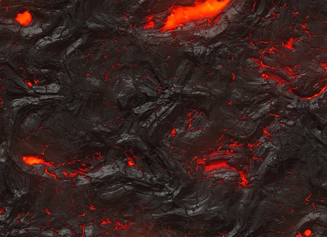 暗红色的火山熔岩