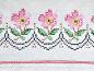 vintage cross-stitch flower border