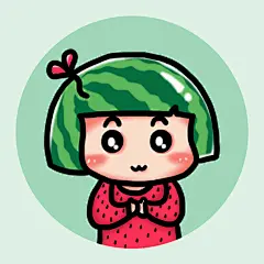 #西瓜# #头像# #萌# #Q版# #瓜小西# #手绘# #卡通# #可爱#