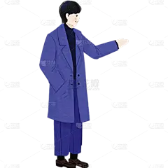 手绘-七夕人物元素-男孩