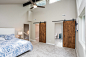Bedroom - mid-sized contemporary master carpeted bedroom idea in Seattle with gray walls