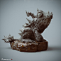 The Kirin frog(ZBrush208 beta test), Zhelong Xu : I am very proud to be a ZBrush2018 test artist. This is one of the works created using the ZBrush2018 beta. Sculptris pro and so many new features are great!Rendered with Keyshot using the Keyshotbridge ..