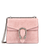 Dionysus Mini suede shoulder bag : Dionysus Mini pink suede shoulder bag#包包