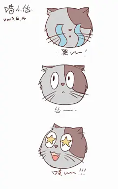 原创手绘猫咪表情包—喵小怂