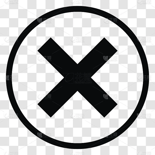 x交叉圆形图标-矢量图标设计素材-花瓣网