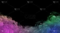 彩色的烟雾框架