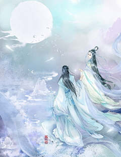 月下有神秘生物采集到古风情侣