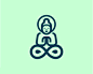 Infinite瑜伽馆logo 瑜伽logo 冥想 佛陀 盘坐 打坐 禅意 佛教 商标设计  图标 图形 标志 logo 国外 外国 国内 品牌 设计 创意 欣赏