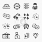 Casino and gambling icons set #图标#